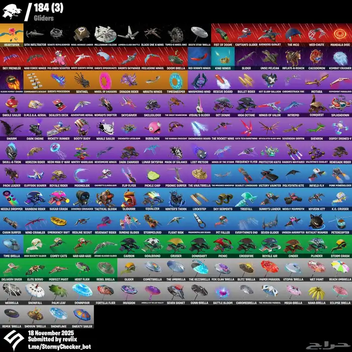 حساب فورت نايت السيزون الثاني 204 سكنات 3