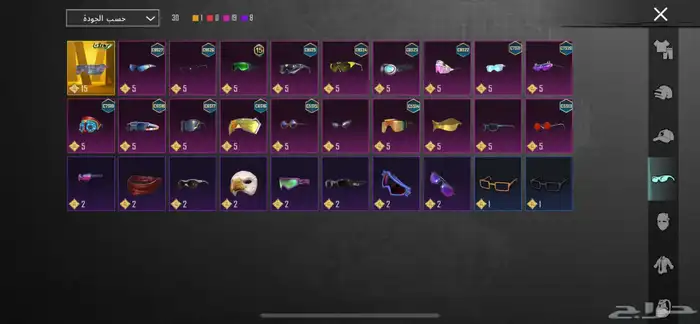 حساب مستواه 69 ولفل المجموع 54 والاسلحه تتطور 26 4