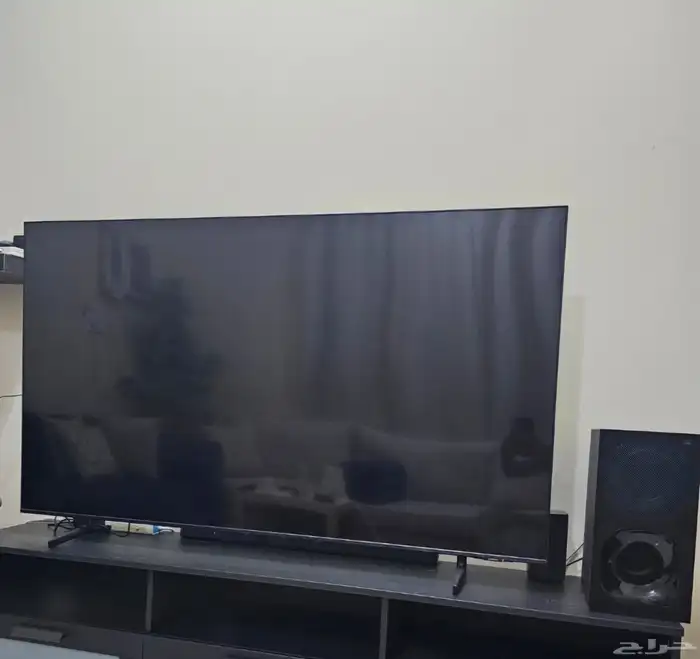 شاشه سامسونج 65 سمارت 4k رسيفر داخلي جديده بقراطيسها والفاتو 3