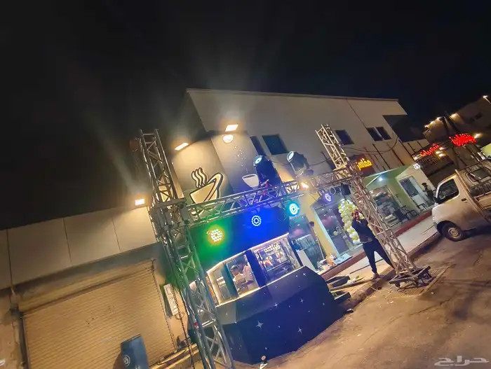 افتتاح محلات تجارية ستتيج اوقواس بالونات اقواس راقصه اضاءة ل 3