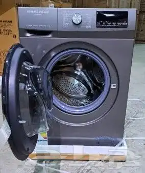 غسالة اتوماتيك امامي 8 كيلو جنرال تنشيف 75 سلفر جديد غساله 7