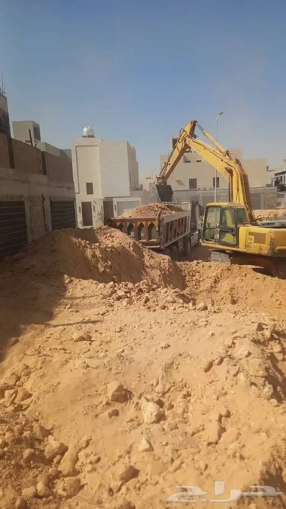 حفر وترحيل وهدم مباني وتسويه اراضي 1
