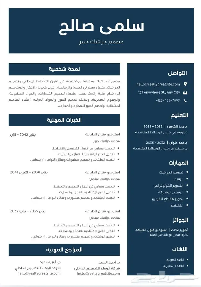 متوفر إنشاء سيرة ذاتيه احترافيه ب 5 ريال تصاميم متعددده 22
