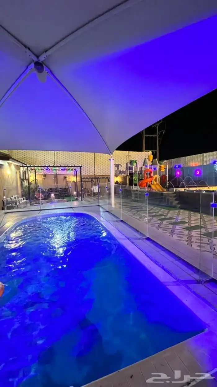 شاليه و استراحة ثلاث مسابح ملعب طائرة اقل الاسعار 9