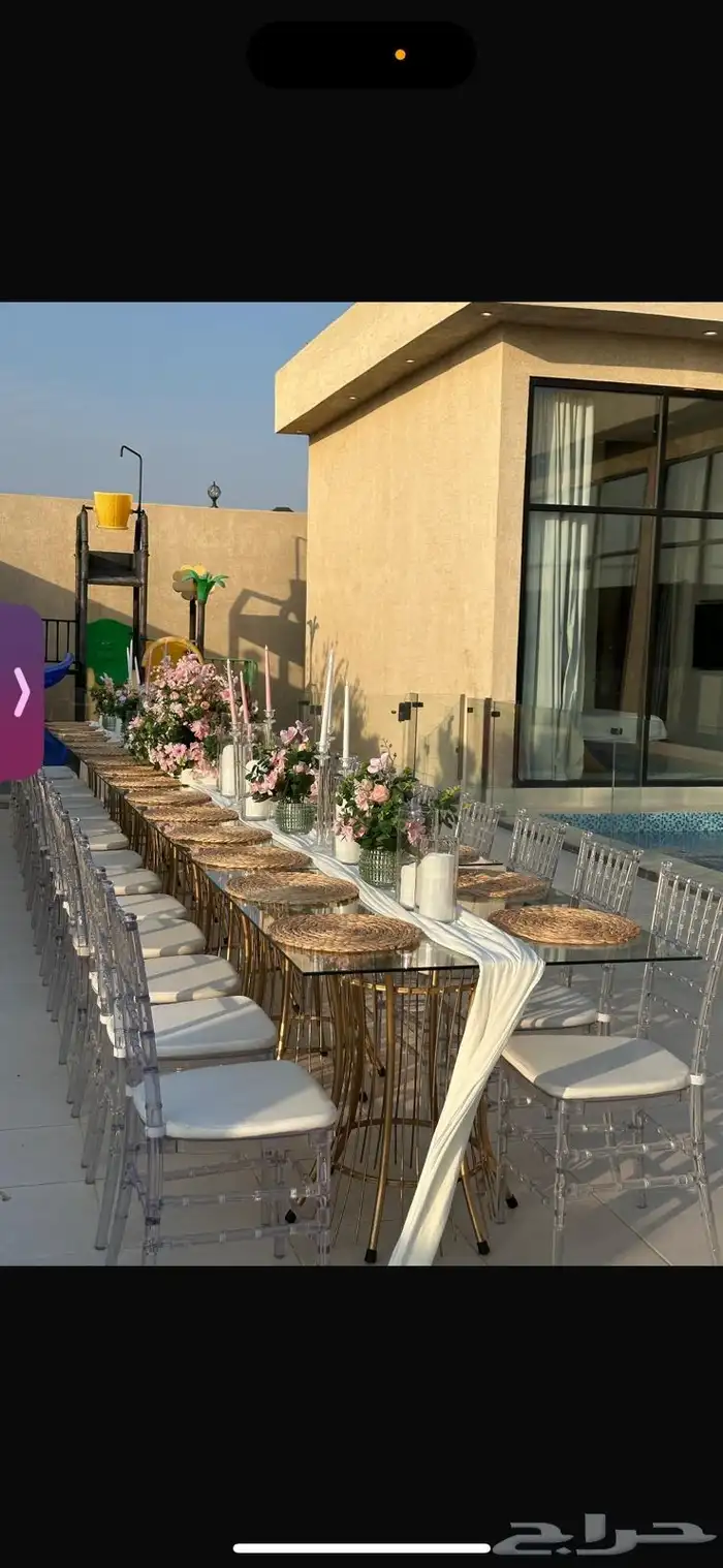 تاجير طاولت وكراسي ومداخل وكنب تنسيق حفلات مباشرين 6
