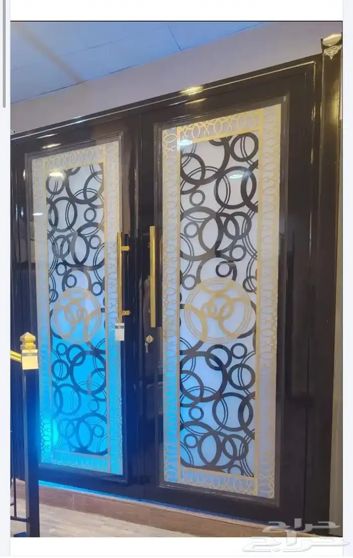 تفصيل ابواب حديد ليزر وأبواب صاج كبس تفصل المونيوم دراوأبواب 4