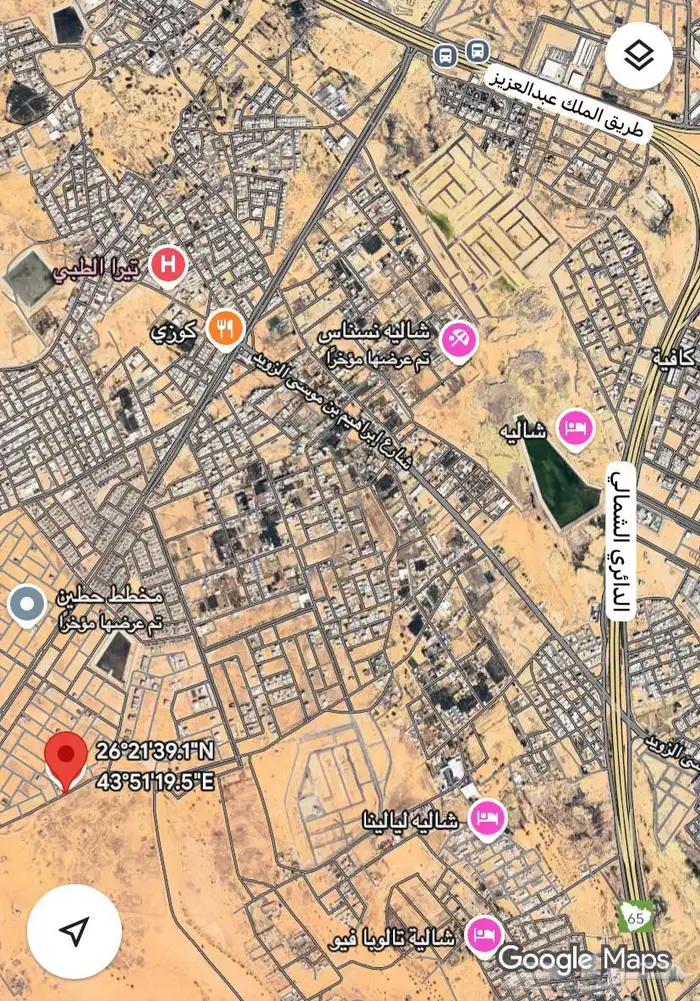 للبيع أرض سكنية  جنوبية شرقية  حي الشقة -مخطط حطين- 1