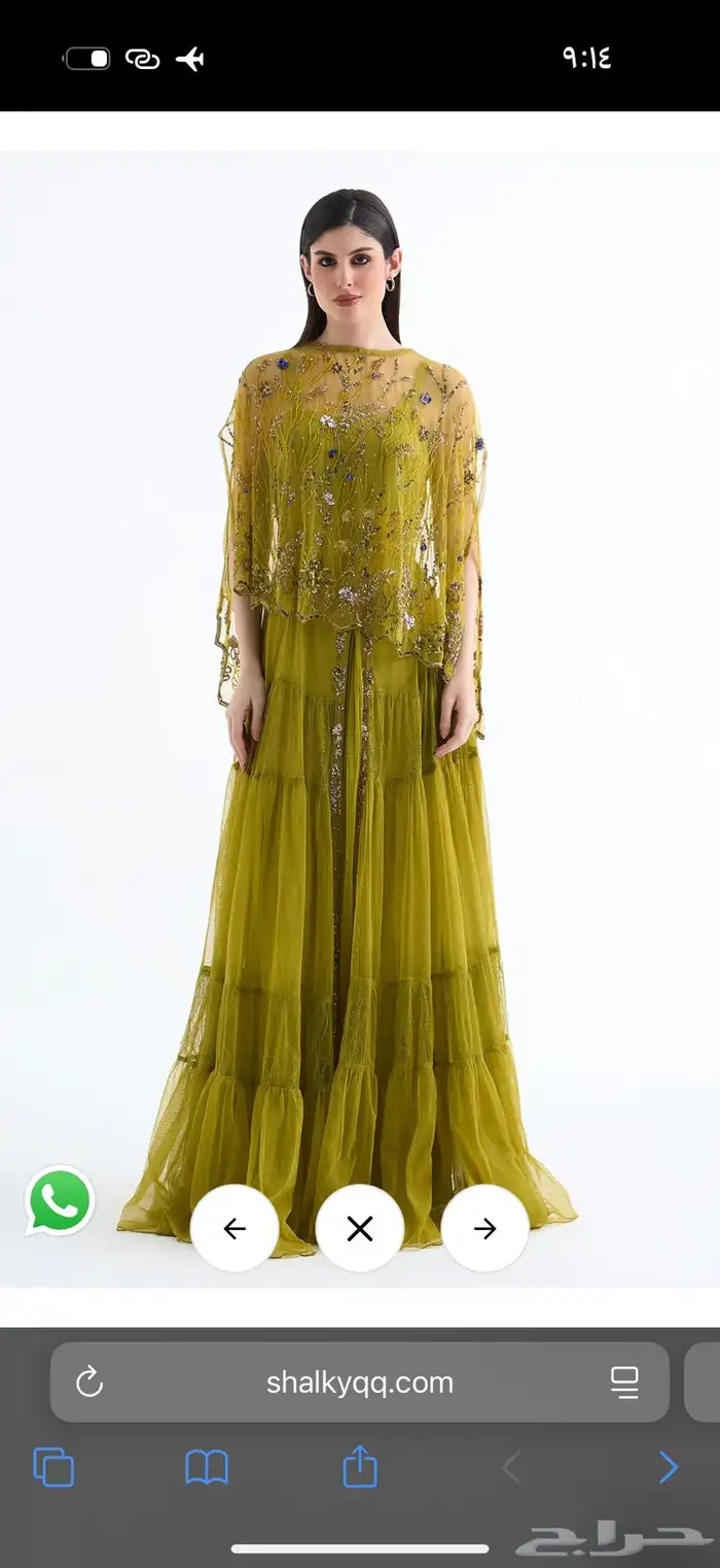 فستان من براند شالكي لبسة مره وحدة للبيع 0