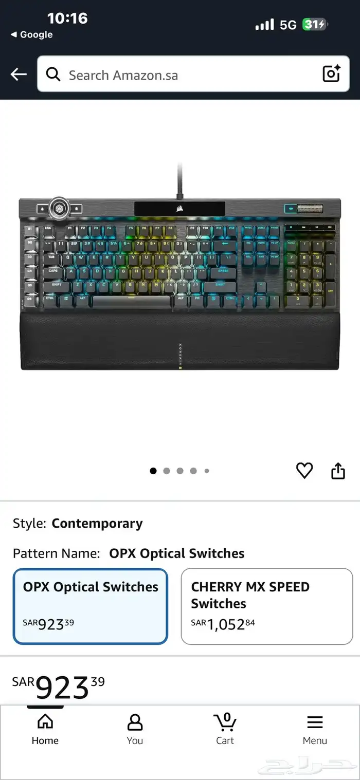 gaming keyboard  K100 RGB CORSAIR 450sr 7