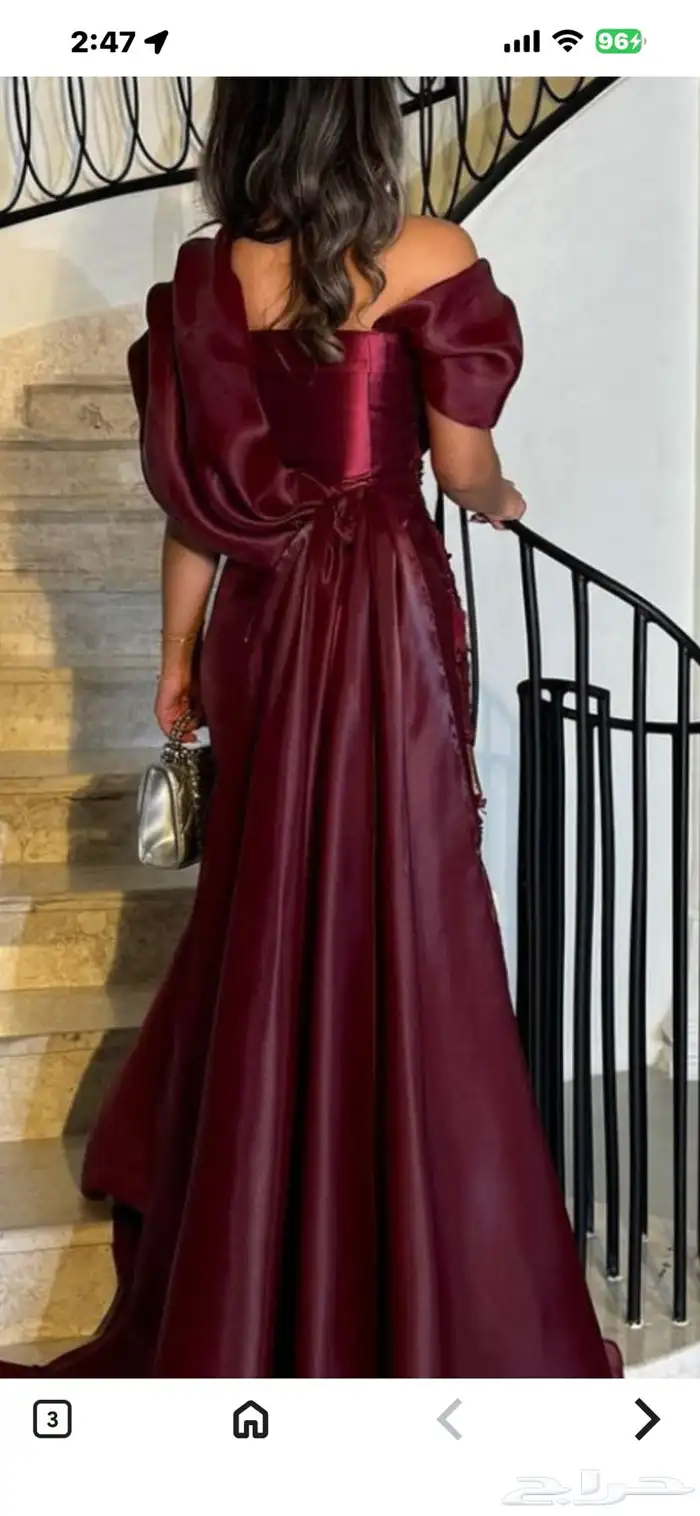 فساتين سهره شبه جديد لبسه وحده ثلاث ساعات فقط 3
