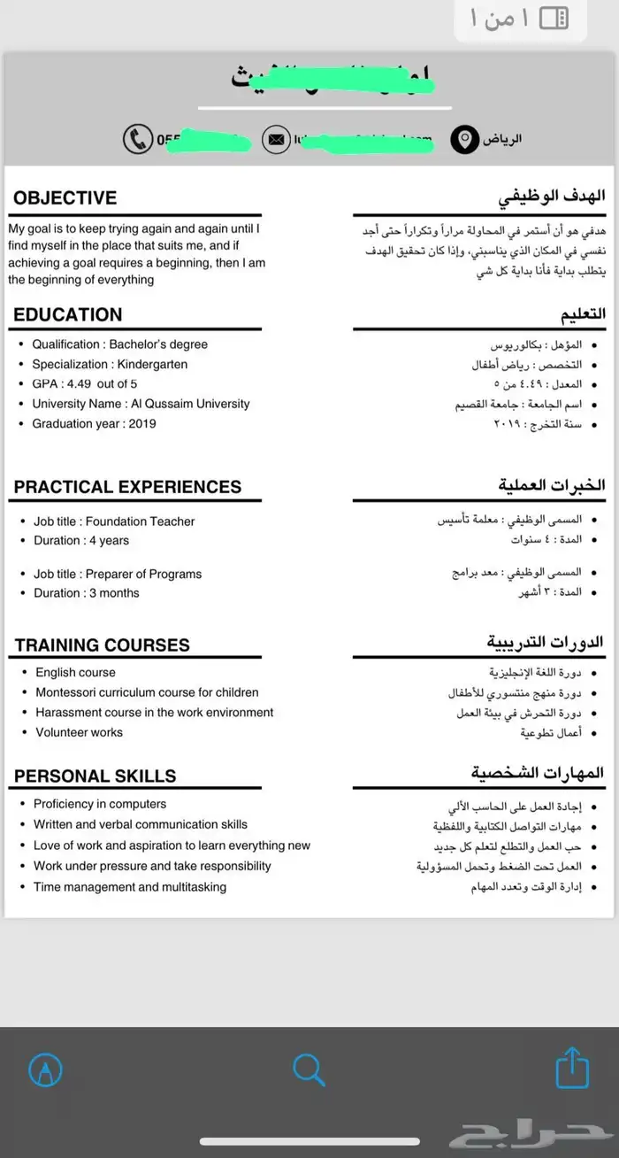 سيرة ذاتية احترافية 22