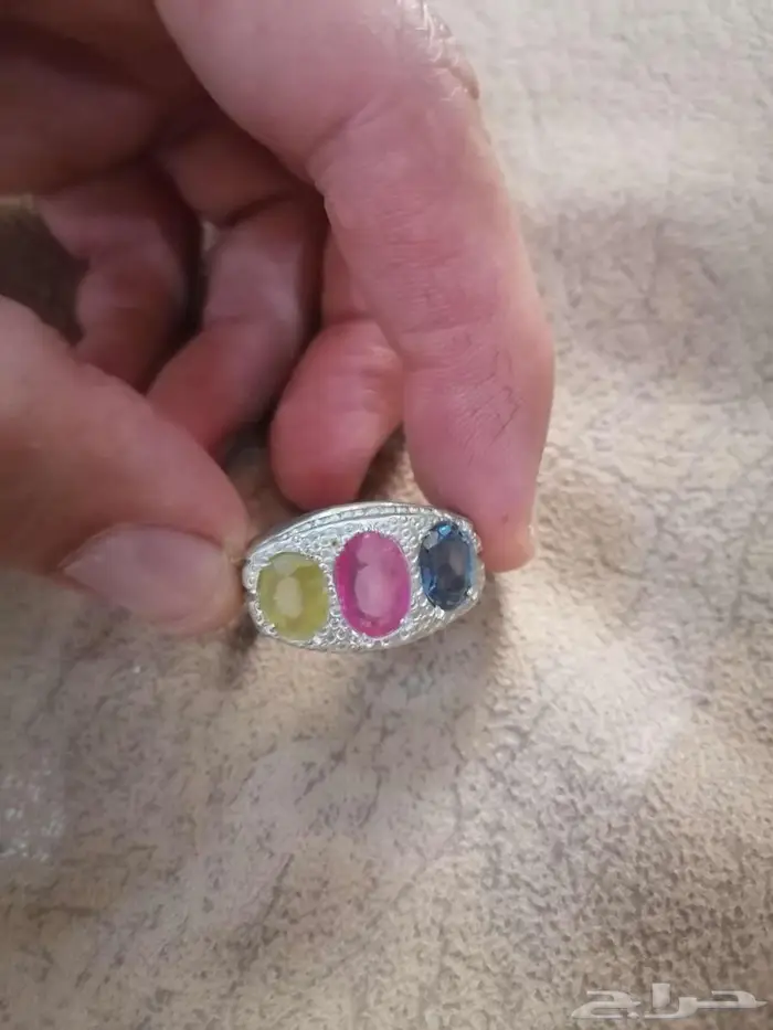 خاتم ياقوت أفريقي كرزي للبيع 2