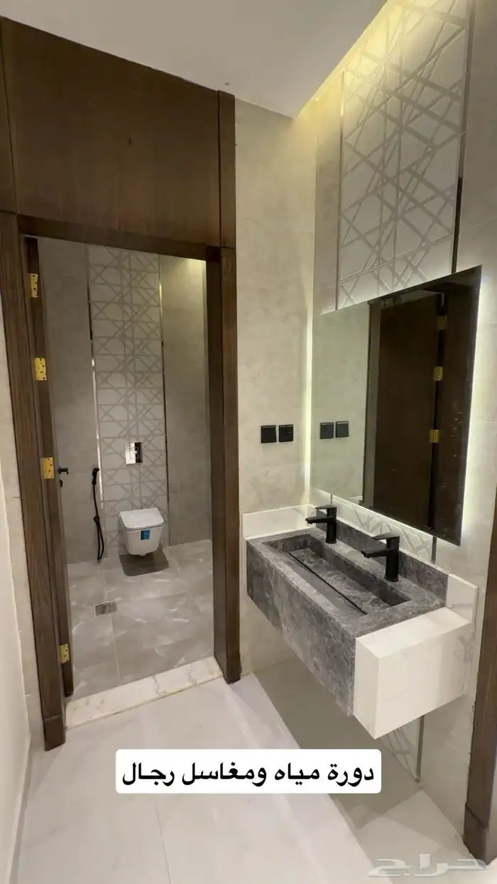 للايجار شقة جديدة 6 غرف واسعة مساحة 230 م 12