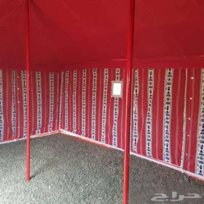 خيمة رحلات و مبيت قطن 100  أسود و أبيض الطربال - 3 طبقات 0