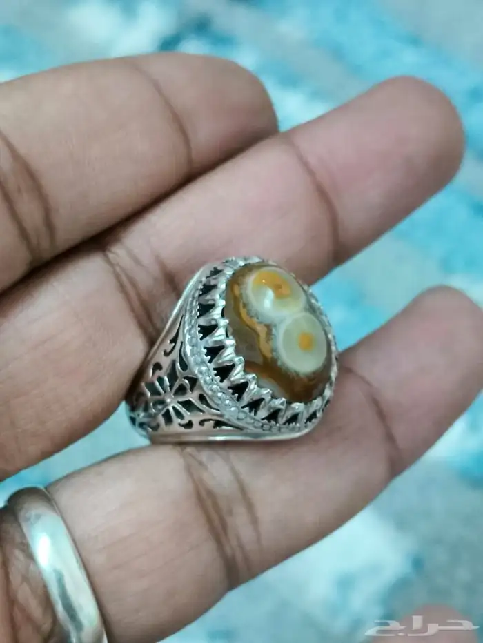 خاتم فضة سليماني هندي صياغة شاكري 12