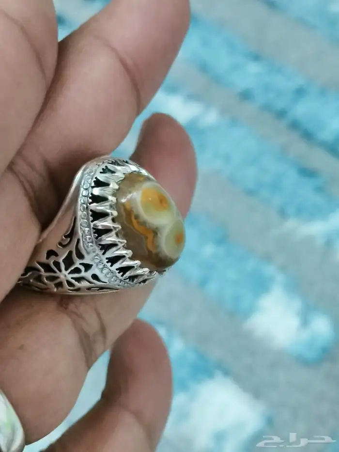 خاتم فضة سليماني هندي صياغة شاكري 16