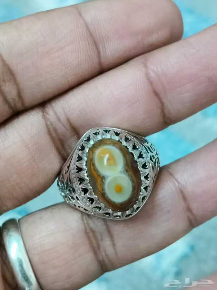 خاتم فضة سليماني هندي صياغة شاكري 11