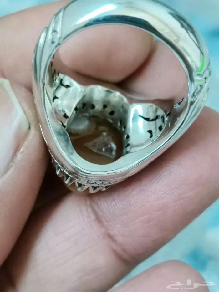 خاتم فضة سليماني هندي صياغة شاكري 1