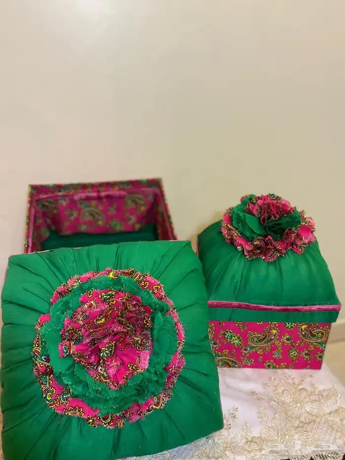 علب مغلفه بالقماش للهدايا والدبش 11