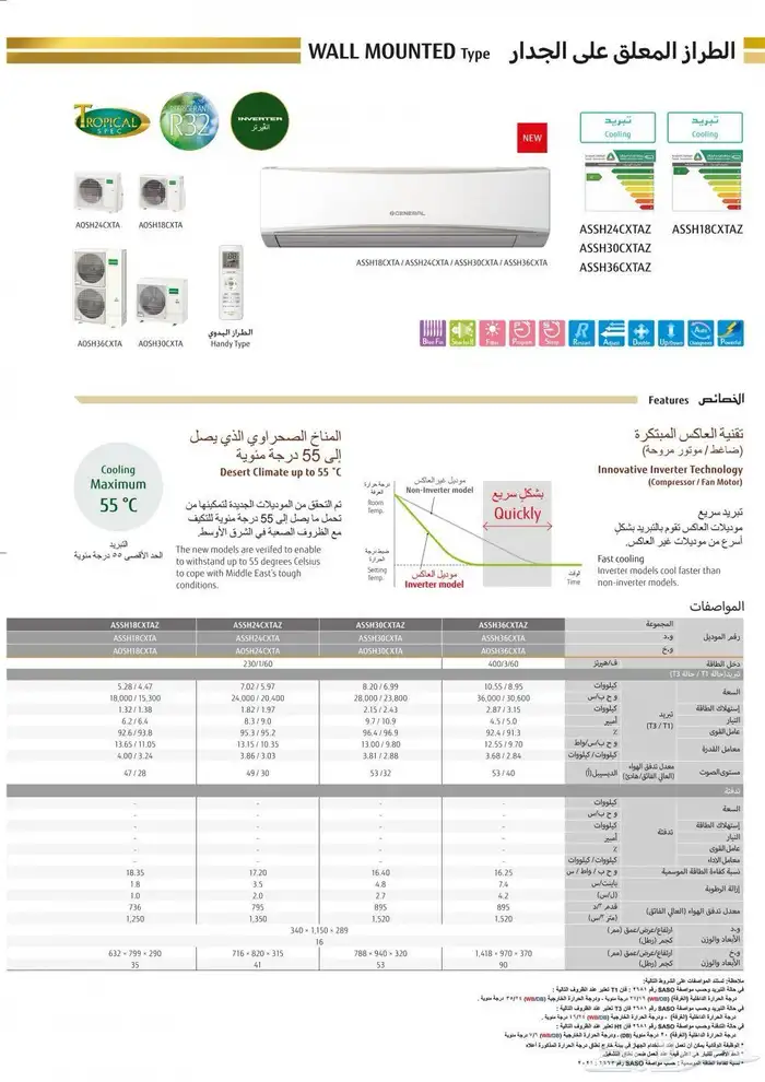 مكيف اسبلت او جنرال انفيرتر وعايدي 2