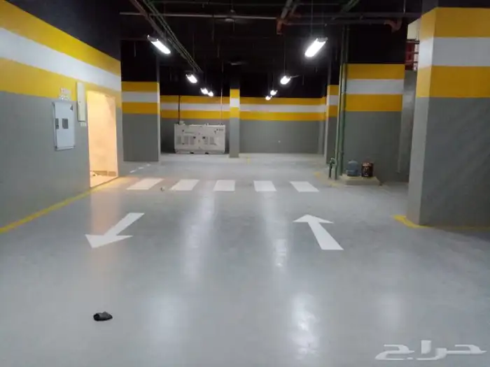 عزل مواقف السيارات بماده الابكسي مع التخطيط 0