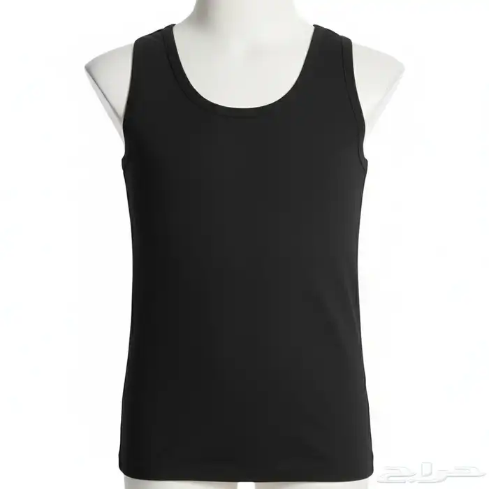 جودة تضمن الراحة  فانيلة حفر ولادي قطن 100  بلون أسود أنيق. 0