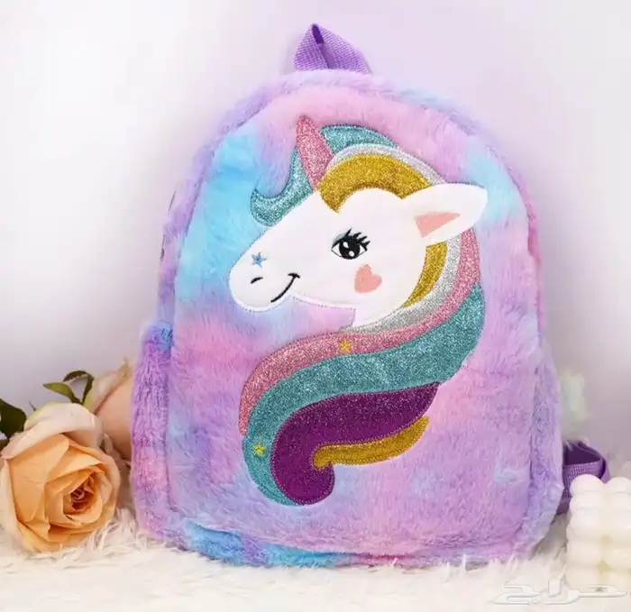 شنطة اطفال يوني كورن علي الظهر 0