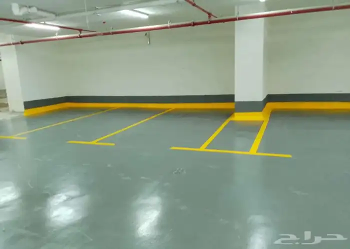 عزل مواقف السيارات بماده الابكسي مع التخطيط 1