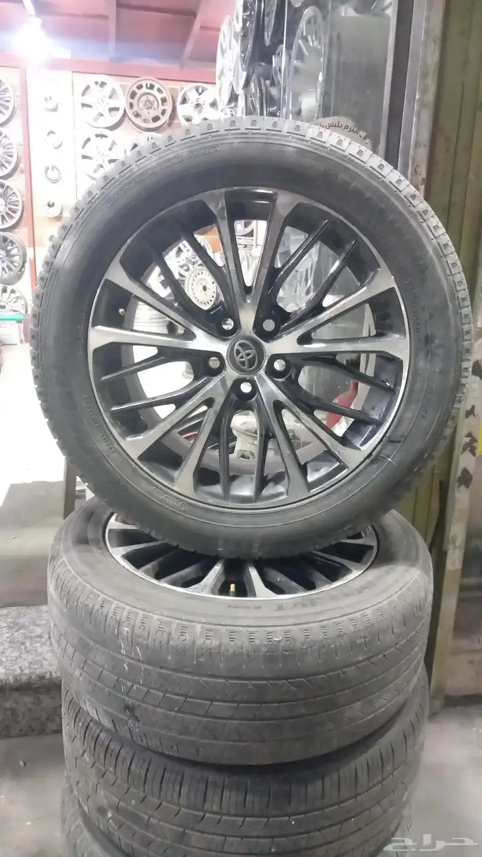 جنوط كامري 2021 مقاس 18 مستخدم نضيف مع كفرات 0