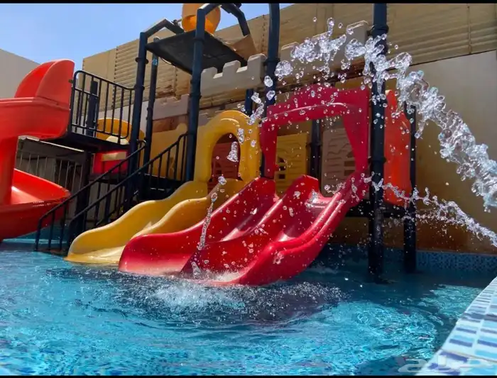 شاليه كنوز الرمال للإيجار اليومي شباب وعوايل مسبحين وألعاب 7