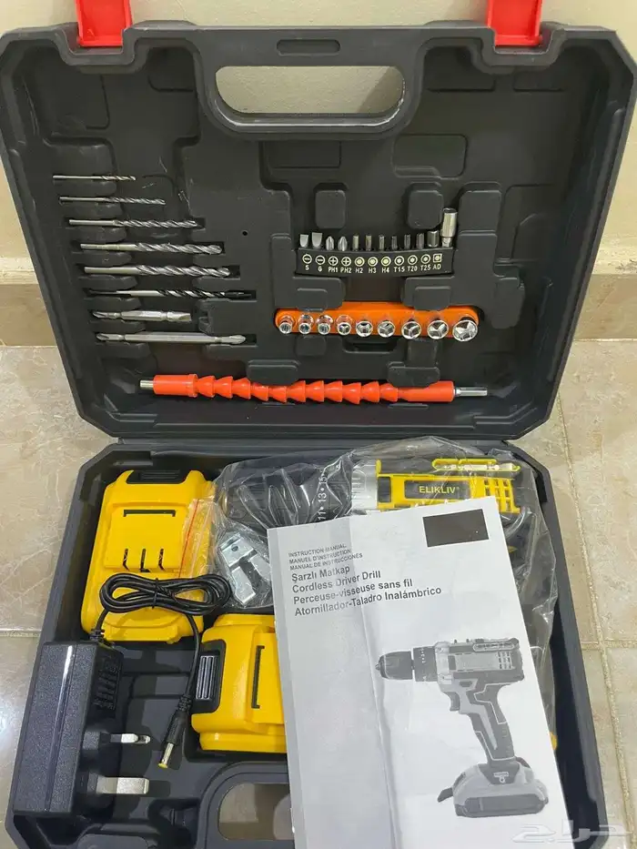 دريل لاسلكي وعدة 94 قطعة 3