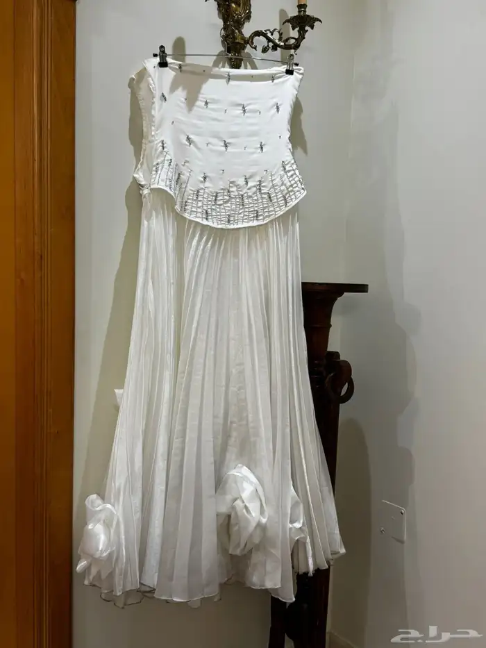 فستان ابيض سهره 0