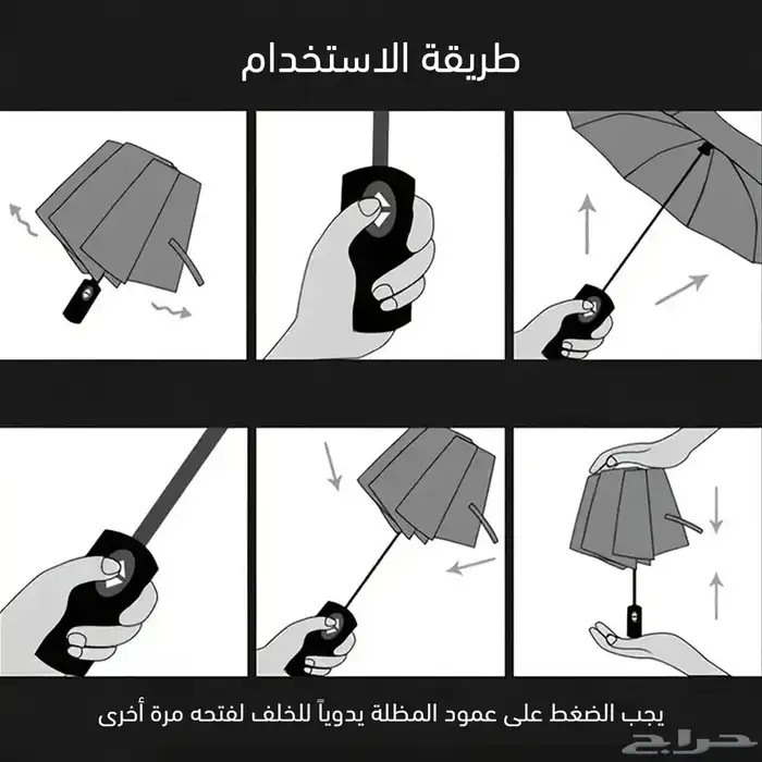 مظلة المملكة الحديثة وقاية من الشمس والمطر 4