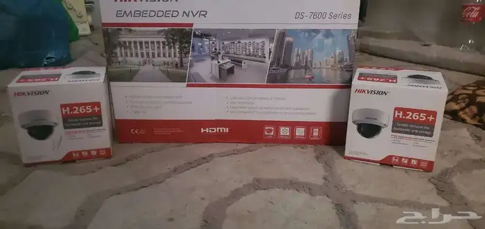 جهاز كاشير متكامل مع درج وطابعه مع كمرتين وجهازهم 4