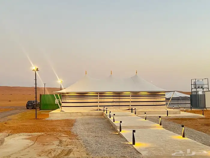 تجهيز مخيمات في مخطط الراجحي علا طريق الرين 8