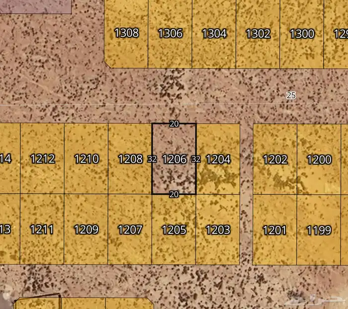 للبيع أرض شارع 25 في حي الروابي 0