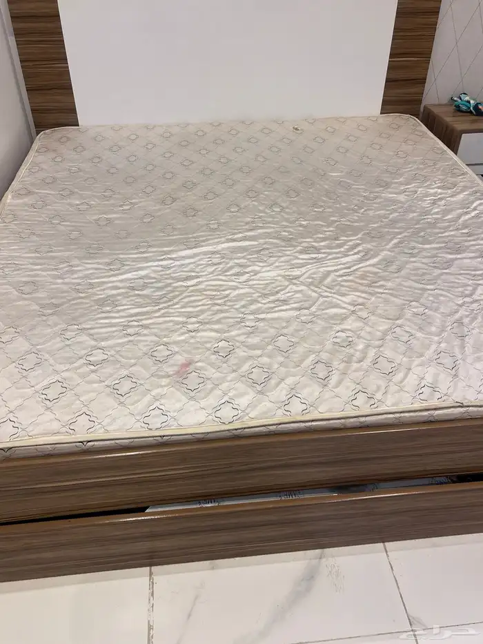 سرير خشب مع تخزين وسرير ارضي 4