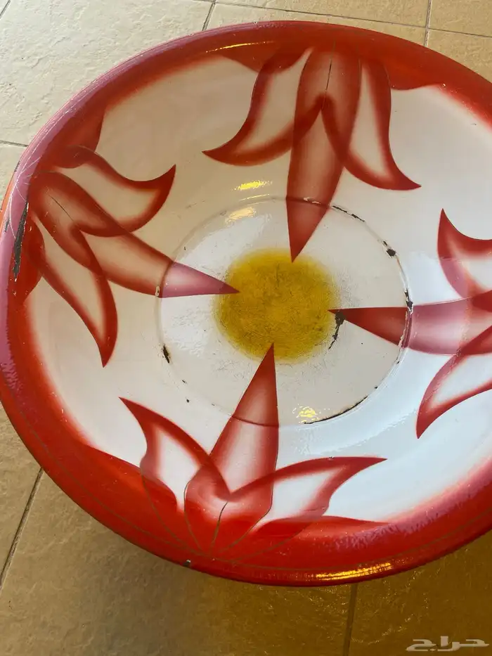 بادية غضار (تبسي) خد المنديل تراثيه ختم احمر 1