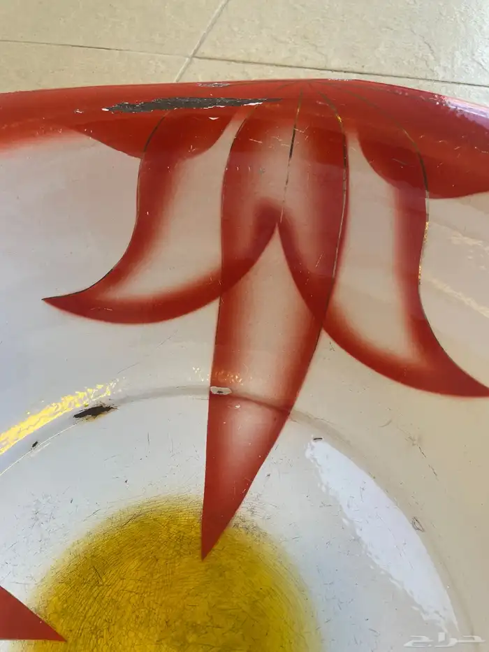 بادية غضار (تبسي) خد المنديل تراثيه ختم احمر 4