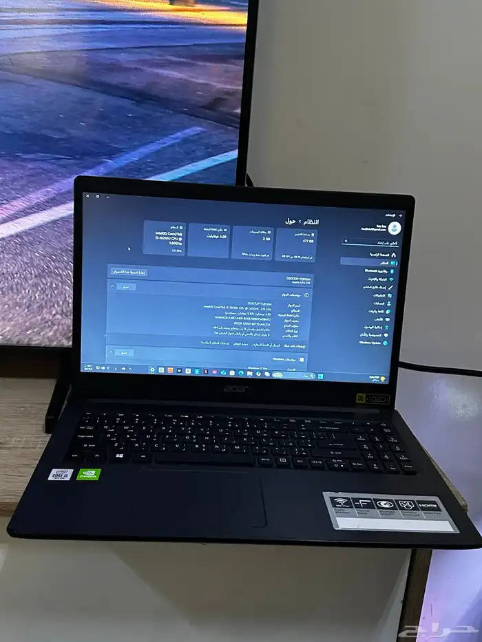 لابتوب ايسر نظيف موصفات قويه 9