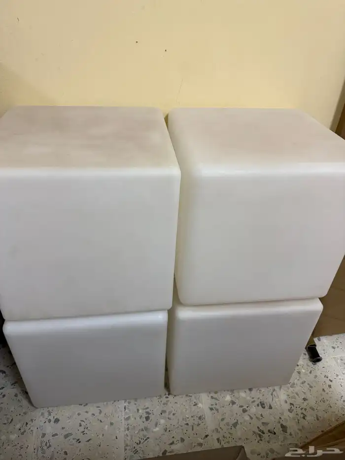 مقعد مكعب مضيء باضاءة LED ملونة للاماكن الداخلية مقاس كبير 0