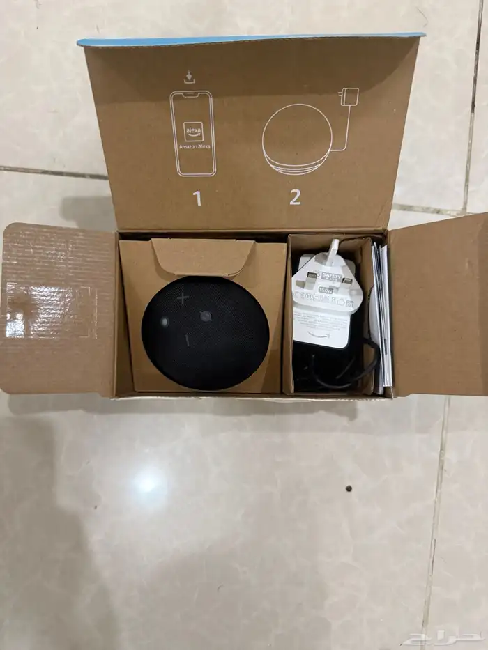 اليكسا ايكو دوت الجيل الخامس اسود ساعة ايكو سبوت الجديدة كلي 9