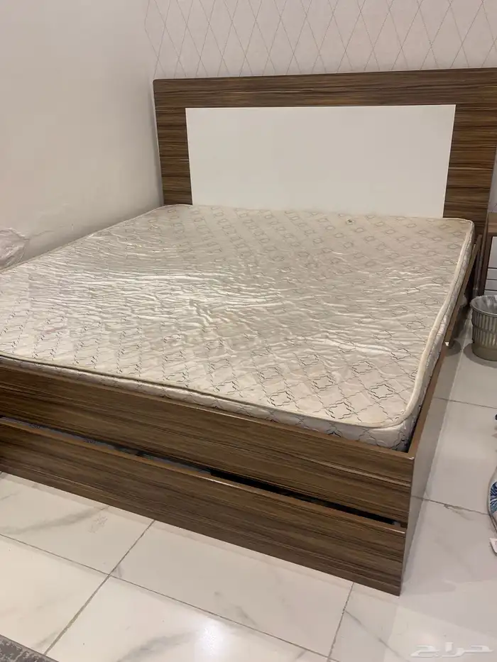 سرير خشب مع تخزين وسرير ارضي 5