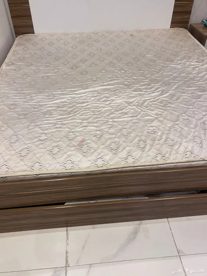 سرير خشب مع تخزين وسرير ارضي 0