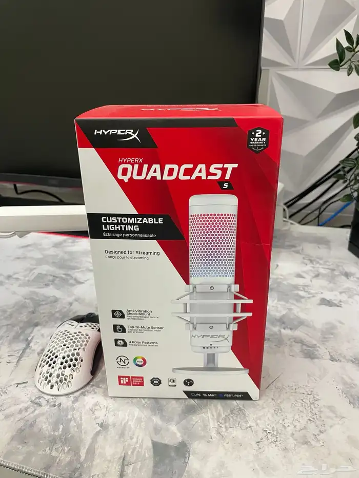 مايك هايبر اكس كوادكاست S الابيض 1