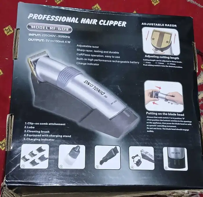 ماكينة حلاقة لم تستعمل PRO DINGLONG RF-609 HAIR CLIPPER 0