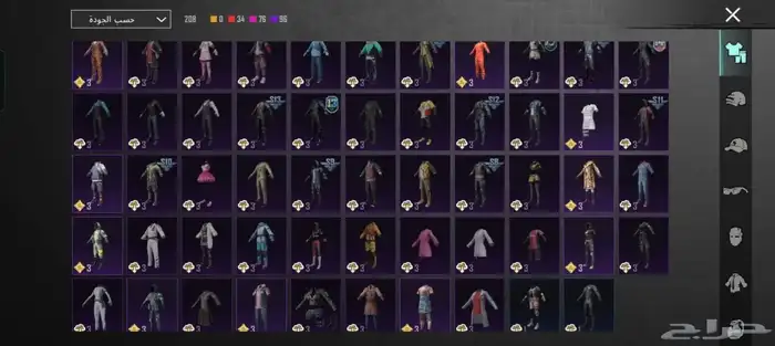 حساب ببجي لفل 77 17