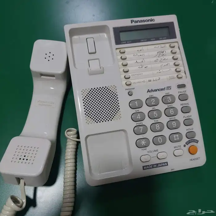 تلفون بانسونيك هاتف ثابت خطين بنسونيك نظيف وشغال صناعة يابان 2