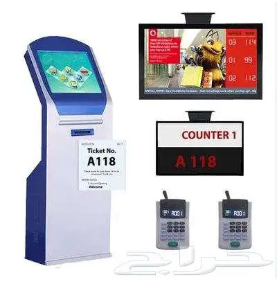 جهاز تنظيم وترتيب صفوف الأنتظار queue system   kiosk 4