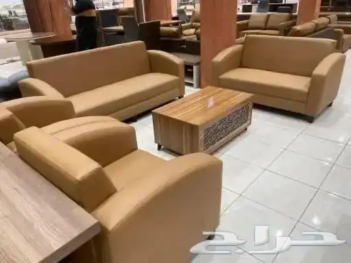 جديد اثاث كنب مكتبي جلد فخم و طقم كنبات وطني تفصيل في ورشة 9